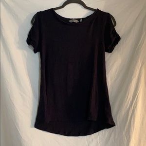 Athleta Navy Cold-shoulder Top